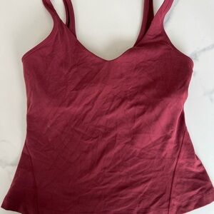 Lululemon Align Burgundy Tank Top (built in bra) - Size 6